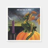 Pumpkin Dragon Cauldron Halloween Serviette (Vorderseite)