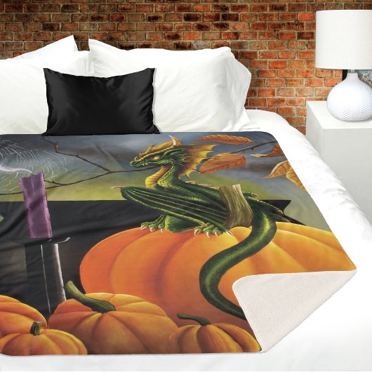 Pumpkin Dragon Cauldron Halloween Sherpadecke