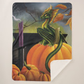 Pumpkin Dragon Cauldron Halloween Sherpadecke (Vorderseite)