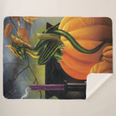 Pumpkin Dragon Cauldron Halloween Sherpadecke (Vorderseite (Horizontal))