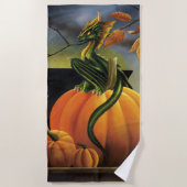 Pumpkin Dragon Cauldron Halloween Strandtuch (Vorderseite)