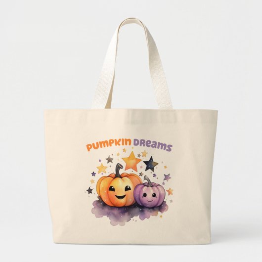 Pumpkin Dreams Jumbo Stoffbeutel (Vorne)