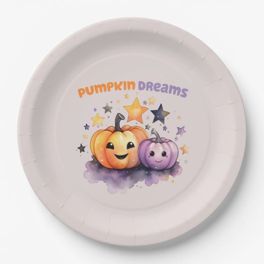 Pumpkin Dreams Pappteller (Vorderseite)