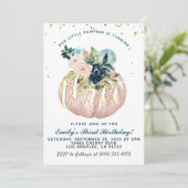 Pumpkin Dritter Geburtstag Einladung (Stehend Vorderseite)