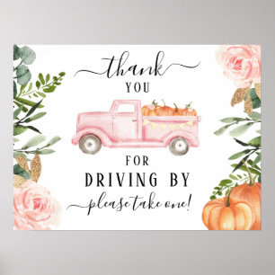 Pumpkin Drive by Baby Dusche Vielen Dank, dass Sie Poster