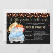Pumpkin Drive by Fall Baby Dusche Einladung (Vorderseite)