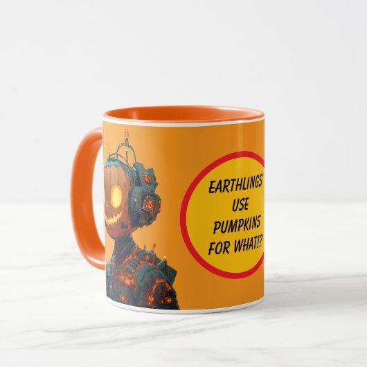 Pumpkin Droid Tasse (Vorderseite Links)