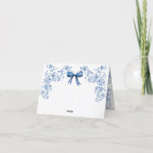 Pumpkin Dusty Blue Whimsical Floral Baby Dusche Dankeskarte (Rückseite)