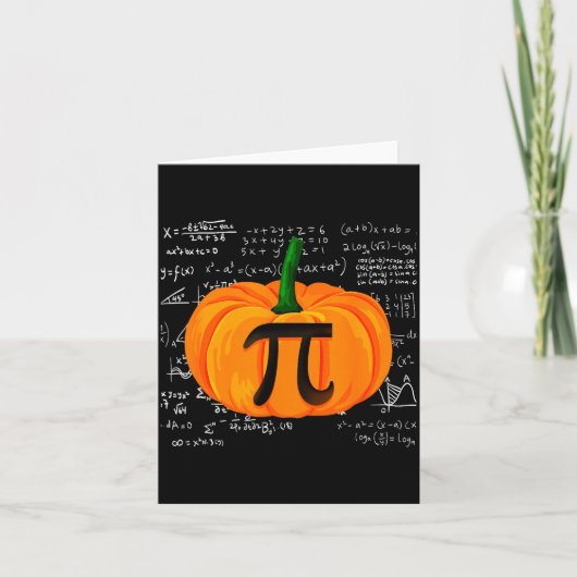 Pumpkin E Math Funny Halloween Thanksgiving Day Karte (Vorderseite)