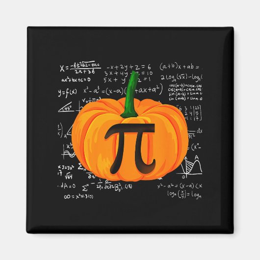 Pumpkin E Math Funny Halloween Thanksgiving Day Magnet (Vorne)