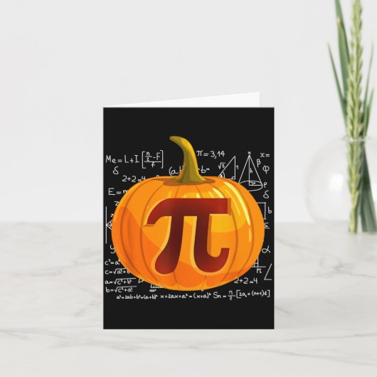 Pumpkin E Math Shirt Funny Halloween Thanksgiving Karte (Vorderseite)
