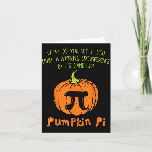 Pumpkin E Math Shirt Funny Halloween Thanksgiving Karte (Vorderseite)