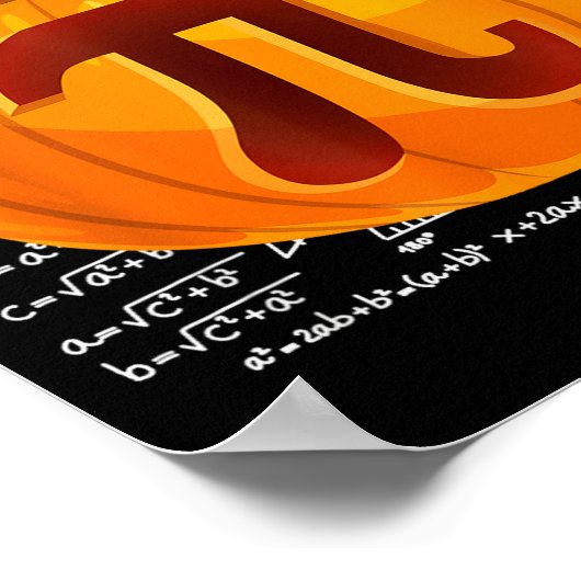 Pumpkin E Math Shirt Funny Halloween Thanksgiving  Poster (Ecke)