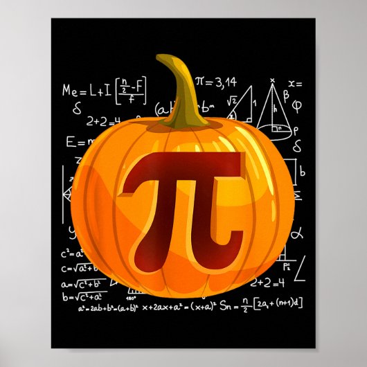 Pumpkin E Math Shirt Funny Halloween Thanksgiving Poster (Vorne)