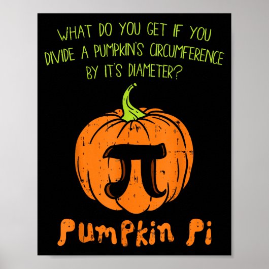 Pumpkin E Math Shirt Funny Halloween Thanksgiving Poster (Vorne)