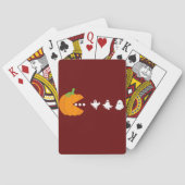 Pumpkin Eating Ghost Gamer Halloween Männer Frauen Spielkarten (Rückseite)