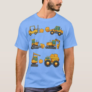 Pumpkin Ecavator Lazy Halloween Kostüm Heavy Equi T-Shirt