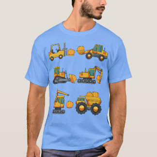 Pumpkin Ecavator Lazy Halloween Kostüm Heavy Equi T-Shirt