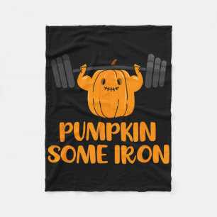Pumpkin einige Eisen Spaß Halloween Gym Workout Li Fleecedecke