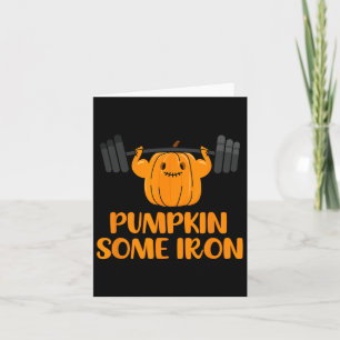 Pumpkin einige Eisen Spaß Halloween Gym Workout Li Karte