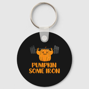 Pumpkin einige Eisen Spaß Halloween Gym Workout Li Schlüsselanhänger