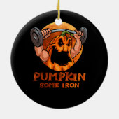 Pumpkin einige eiserne Funny Halloween Gym Workout Keramik Ornament (Hinten)