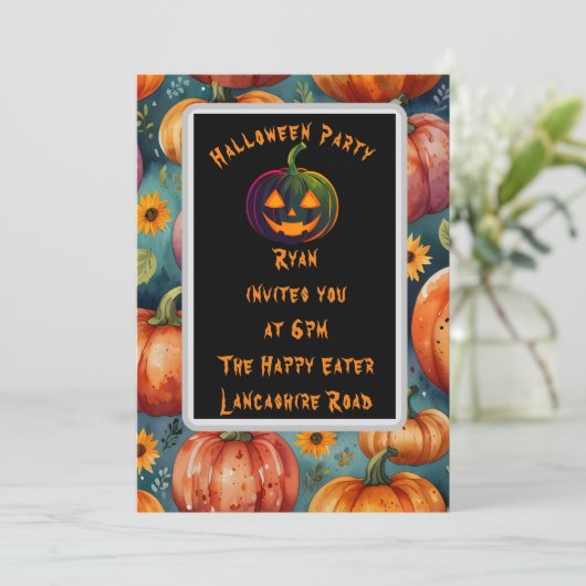 Pumpkin Einladung (Stehend Vorderseite)