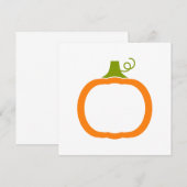 Pumpkin Einladung mit Platz für Ihren Text (Vorne/Hinten)