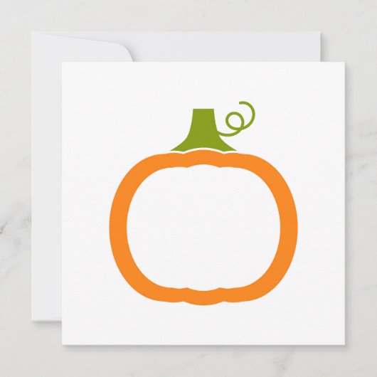 Pumpkin Einladung mit Platz für Ihren Text (Vorderseite)