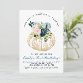 Pumpkin Einladung zum ersten Geburtstag (Stehend Vorderseite)