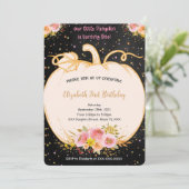 Pumpkin Einladung zum ersten Geburtstag (Stehend Vorderseite)