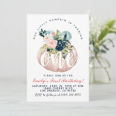 Pumpkin Einladung zum ersten Geburtstag (Stehend Vorderseite)