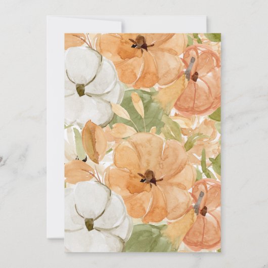 Pumpkin Einladung zum ersten Geburtstag (Rückseite)