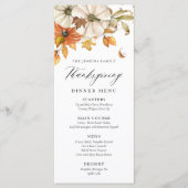 Pumpkin Elegant Erntedank Menu Menükarte (Vorderseite)