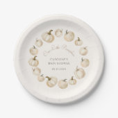 Pumpkin Elegant Herbst Herbstdusche Pappteller (Vorderseite)