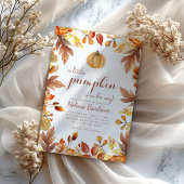 Pumpkin Elegant Watercolor Fall Babydusche Einladung
