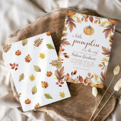 Pumpkin Elegant Watercolor Fall Babydusche Einladung