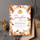 Pumpkin Elegant Watercolor Fall Babydusche Einladung