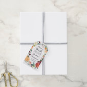 Pumpkin Elegante Fall Floral Rustische Gastgeschen Geschenkanhänger (Mit Garn)