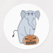 Pumpkin Elephant Etiketten (Design 2)