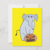 Pumpkin Elephant Feiertagskarte (Vorderseite)