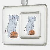 Pumpkin Elephant Rahmen-Ornament Silber (Links)