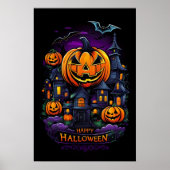 Pumpkin Embrace, Halloween-Haus Poster (Vorne)