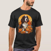 Pumpkin English Springer Spaniel Dog Halloween Tha T-Shirt (Vorderseite)