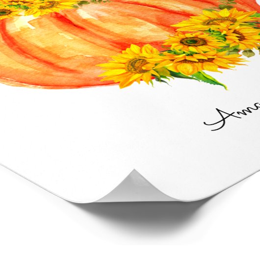 Pumpkin, er oder sie Geschlecht offenbaren Poster (Ecke)