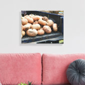 Pumpkin Ernte auf Lieferwagen Truck Fall Leinwanddruck (Insitu (Wohnzimmer))