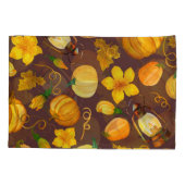 Pumpkin Ernte Autumn Watercolor Muster Kissenbezug (Rückseite)