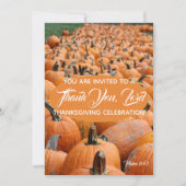 Pumpkin Erntedank DANK IHNEN LORD Celebration Einladung (Vorderseite)
