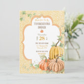 Pumpkin Erntedank Dinner Butternut Sage Einladung (Stehend Vorderseite)