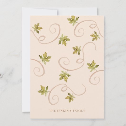 Pumpkin Erntedank Dinner Einladung (Rückseite)